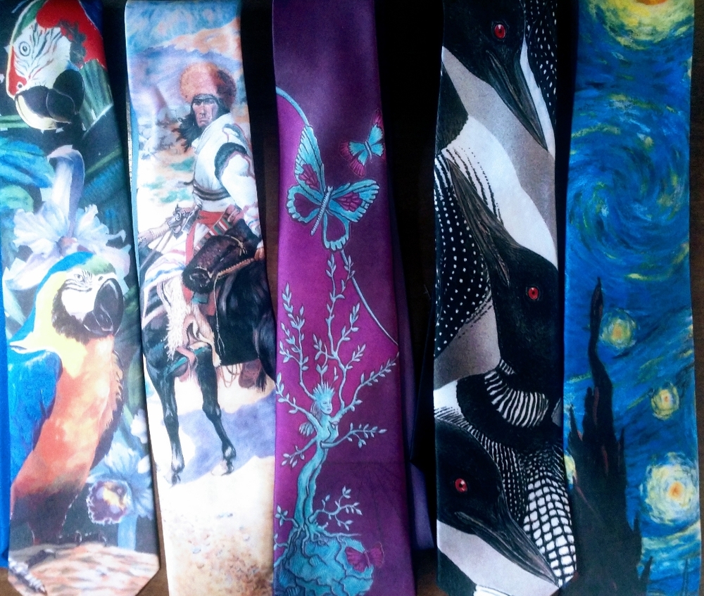 VTG Ralph Marlin Ties Lot Of 5 Late 80's Early 90's